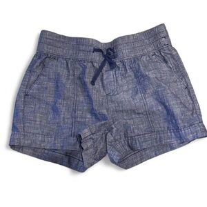 BCG Chambray Drawstring Shorts Small Blue Casual Lounge Shorts